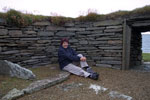 Anna in Neolithic house